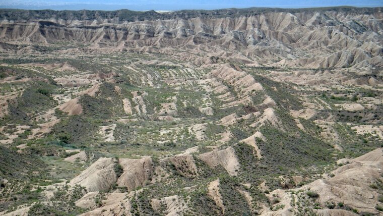 Folded Miocene lacustrine strata of the Ili basin, Kazakhstan
